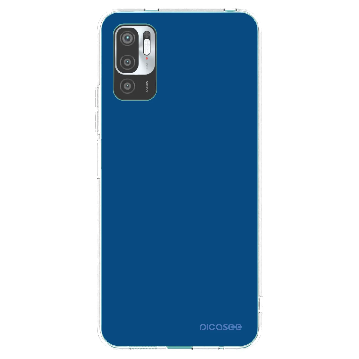 Picasee silikonska prozirna maskica za Xiaomi Redmi Note 10 5G - Navy Blue