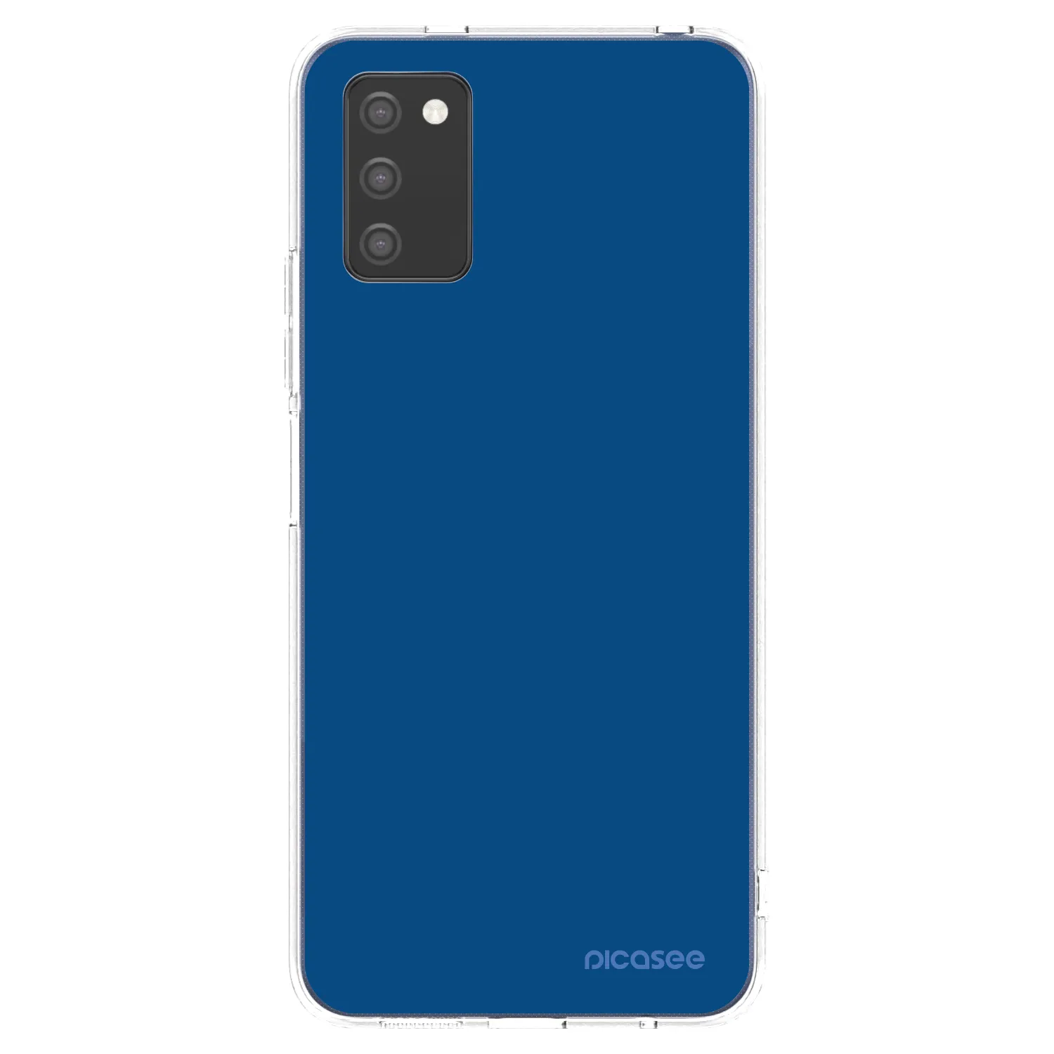 Picasee silikonska prozirna maskica za Samsung Galaxy A02s A025G - Navy Blue