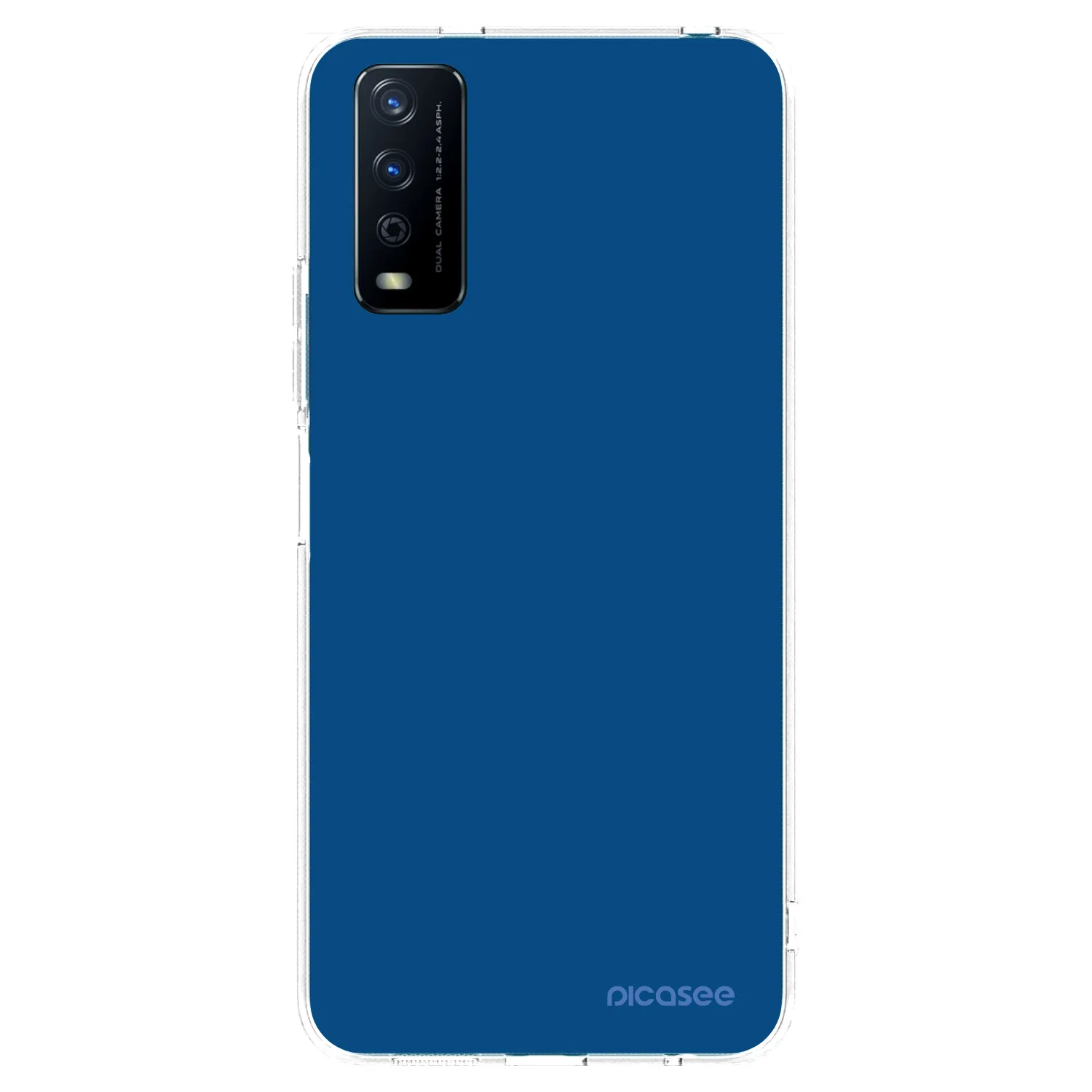 Picasee silikonska prozirna maskica za Vivo Y11s - Navy Blue