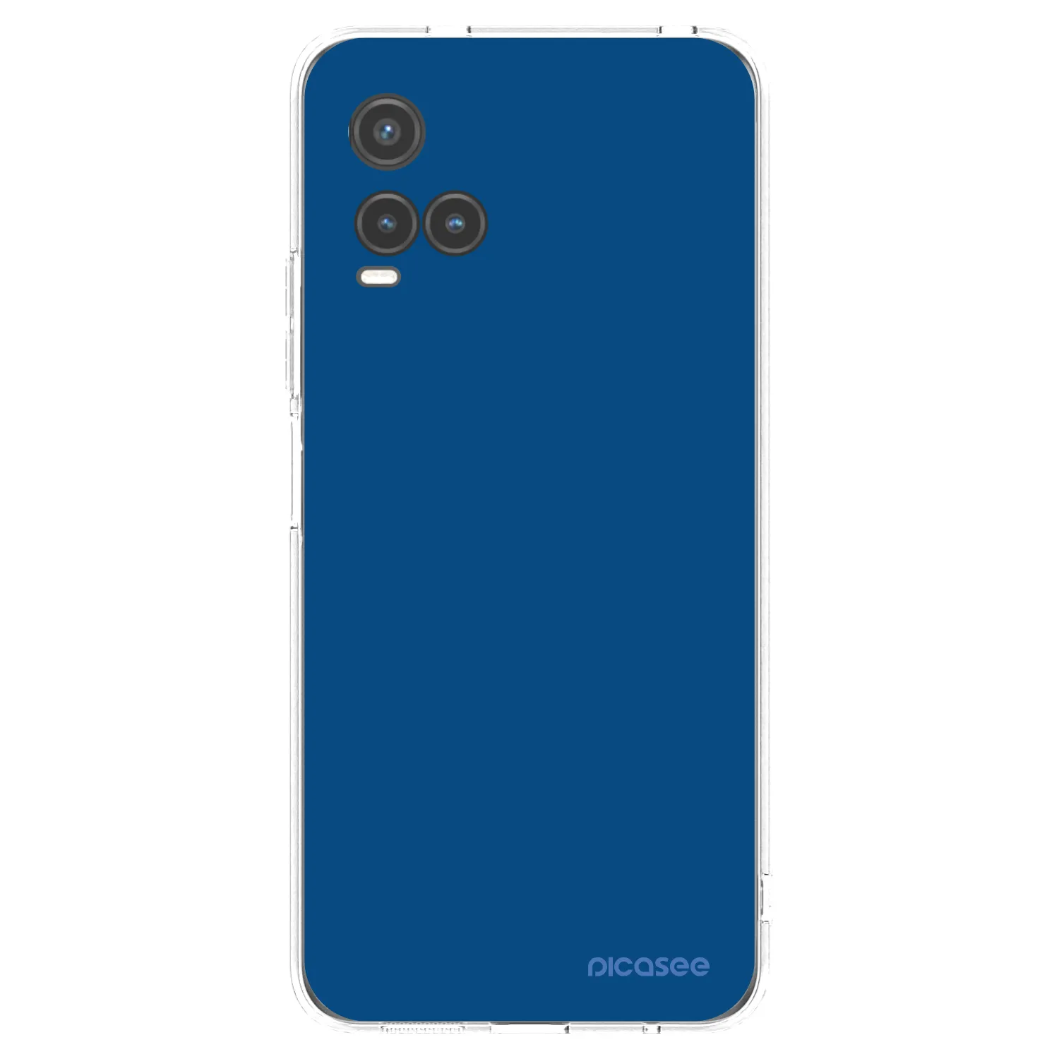 Picasee silikonska prozirna maskica za Vivo Y33s - Navy Blue