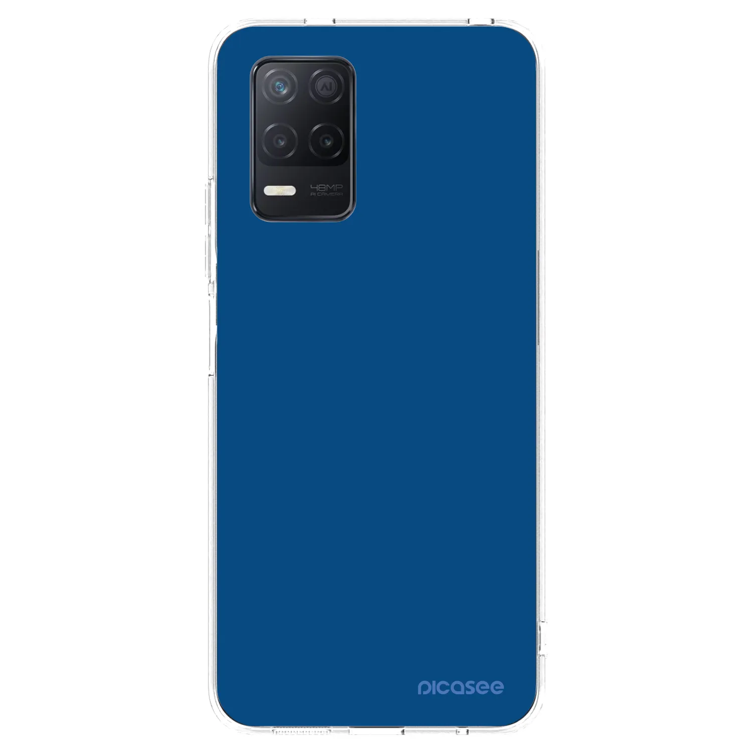 Picasee silikonska prozirna maskica za Realme 8 5G - Navy Blue