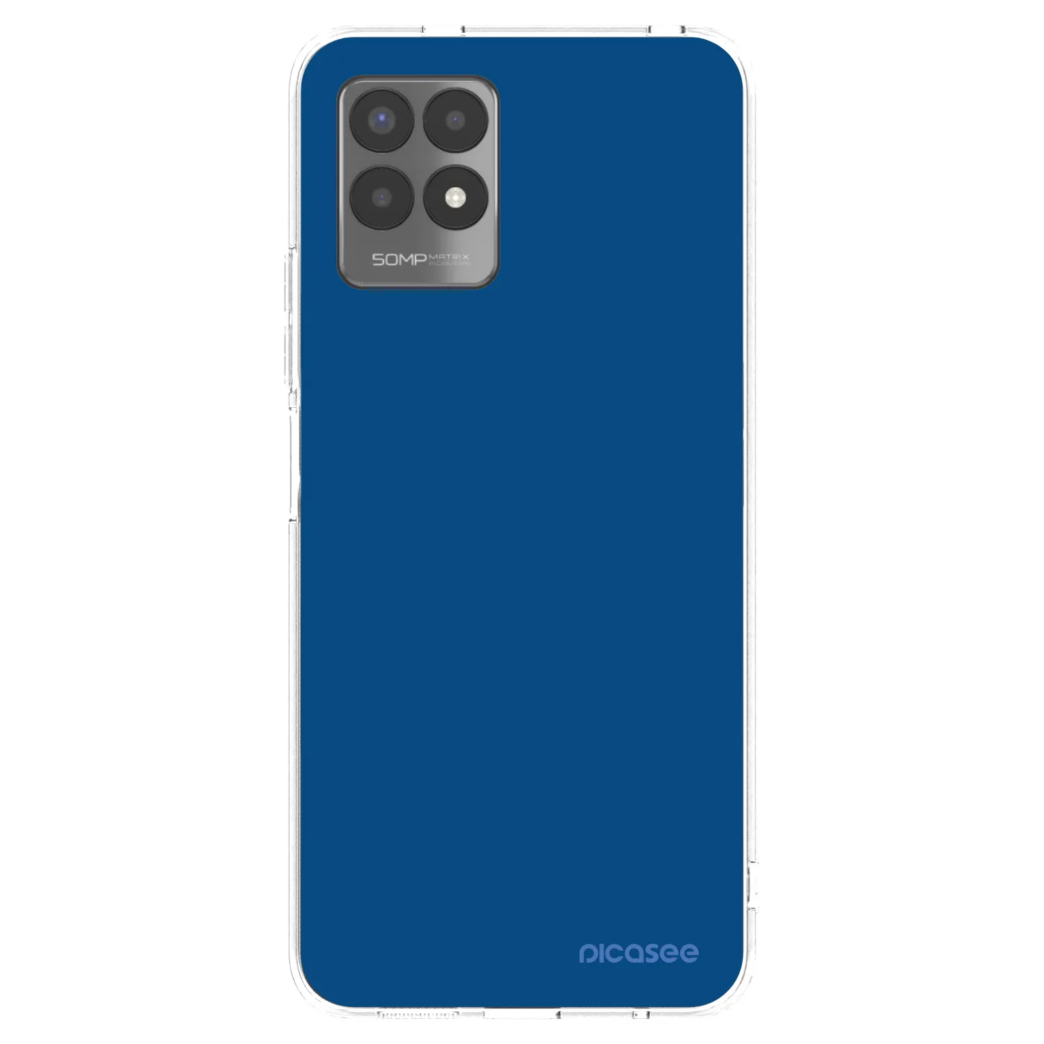 Picasee silikonska prozirna maskica za Realme 8i - Navy Blue