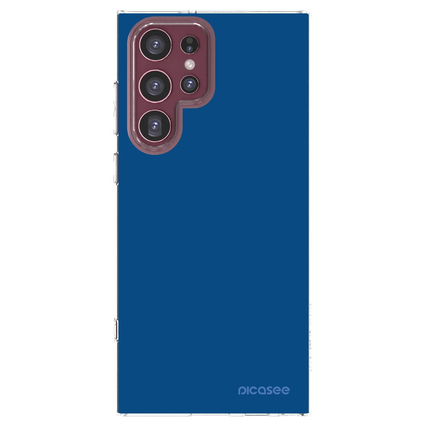 Picasee silikonska prozirna maskica za Samsung Galaxy S22 Ultra 5G - Navy Blue