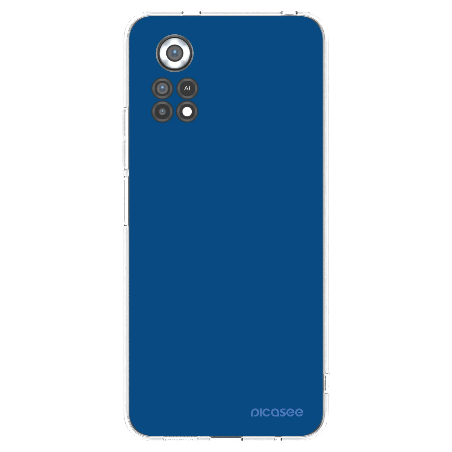 Picasee silikonska prozirna maskica za Xiaomi Poco X4 Pro 5G - Navy Blue