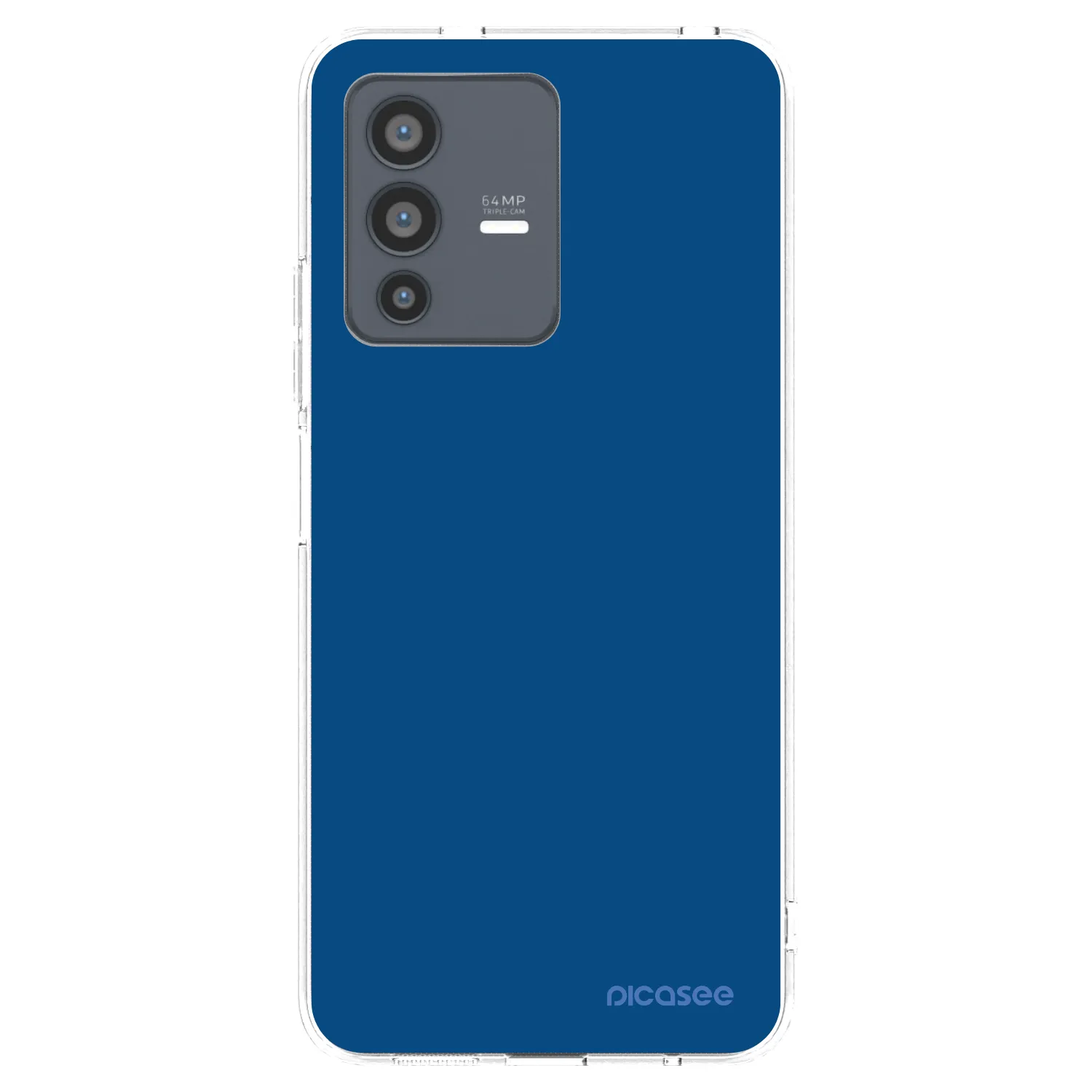 Picasee silikonska prozirna maskica za Vivo V23 5G - Navy Blue