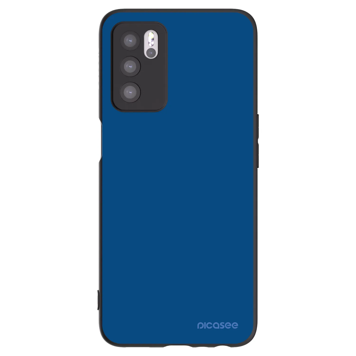 Picasee crna silikonska maskica za OPPO A16s - Navy Blue