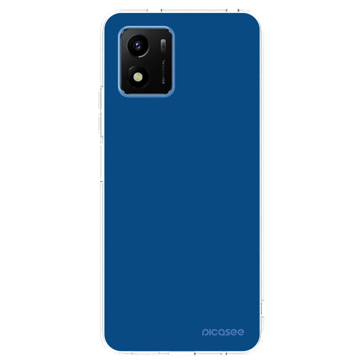 Picasee silikonska prozirna maskica za Vivo Y01 - Navy Blue