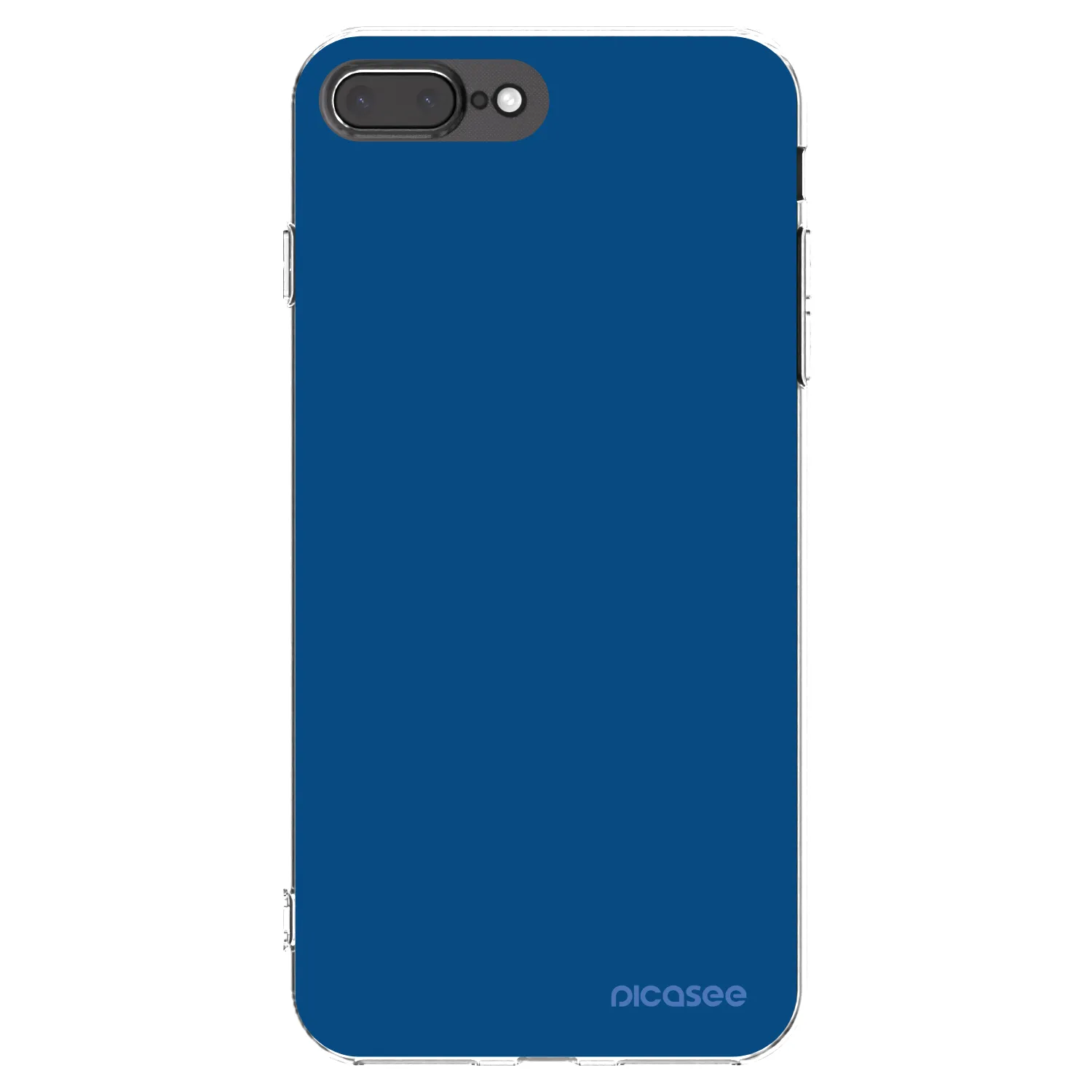 Picasee silikonska prozirna maskica za Apple iPhone 8 Plus - Navy Blue