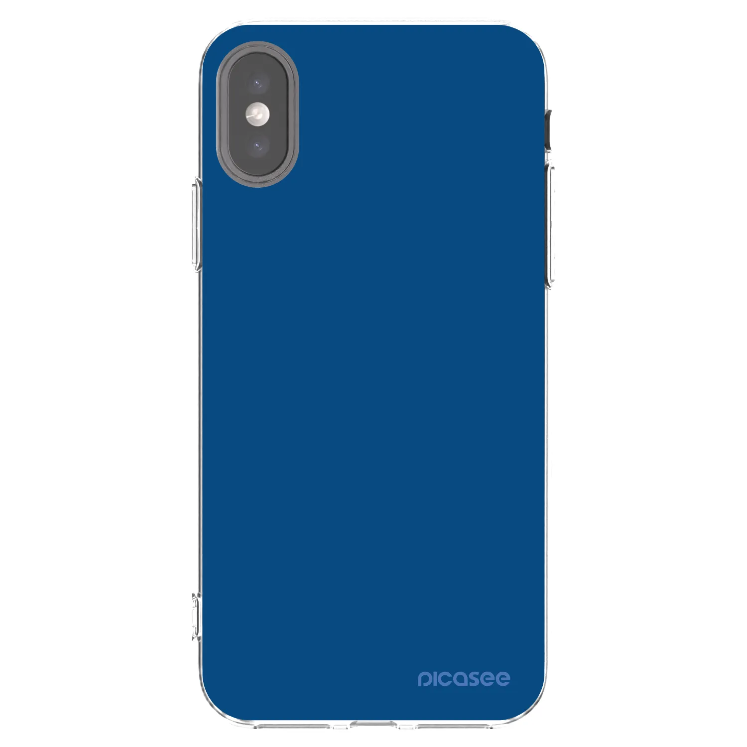 Picasee silikonska prozirna maskica za Apple iPhone X/XS - Navy Blue