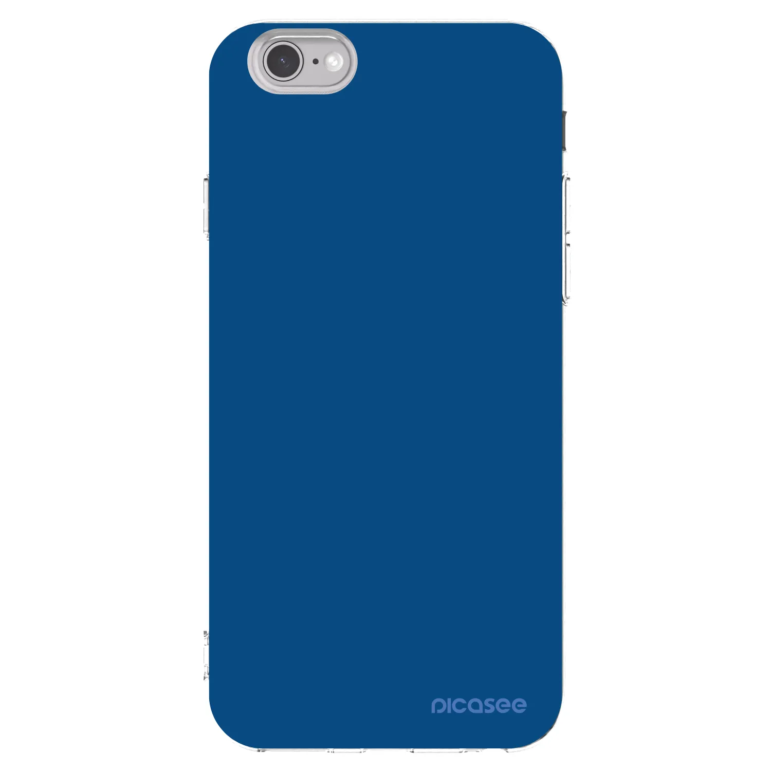 Picasee silikonska prozirna maskica za Apple iPhone 6/6S - Navy Blue