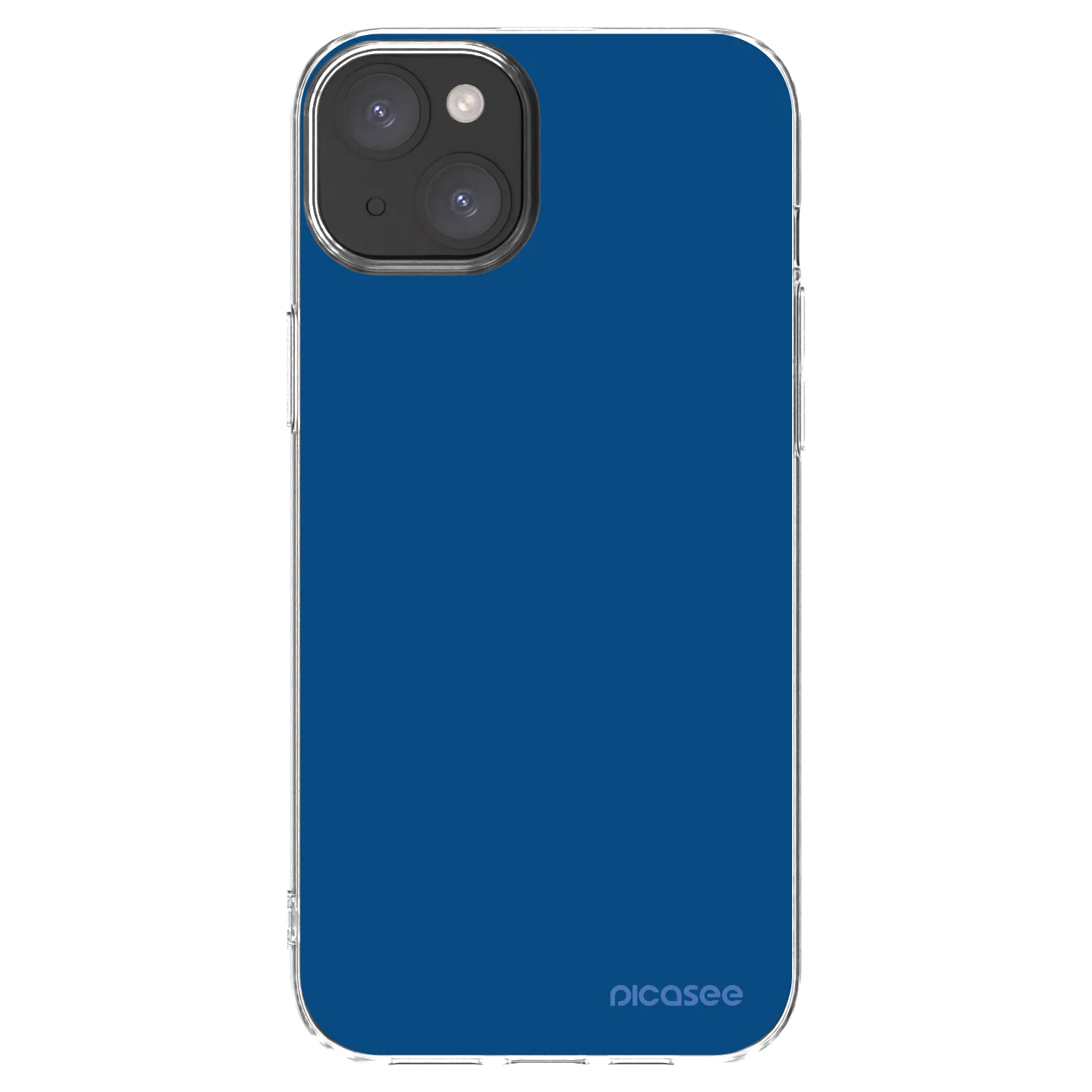 Picasee silikonska prozirna maskica za Apple iPhone 15 Plus - Navy Blue