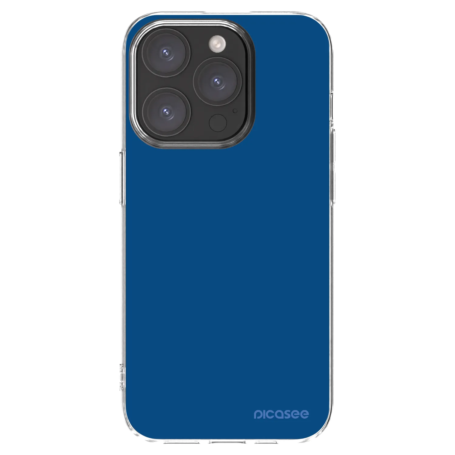 Picasee silikonska prozirna maskica za Apple iPhone 15 Pro - Navy Blue