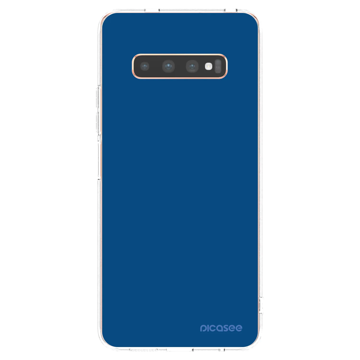 Picasee silikonska prozirna maskica za Samsung Galaxy S10 Plus G975 - Navy Blue