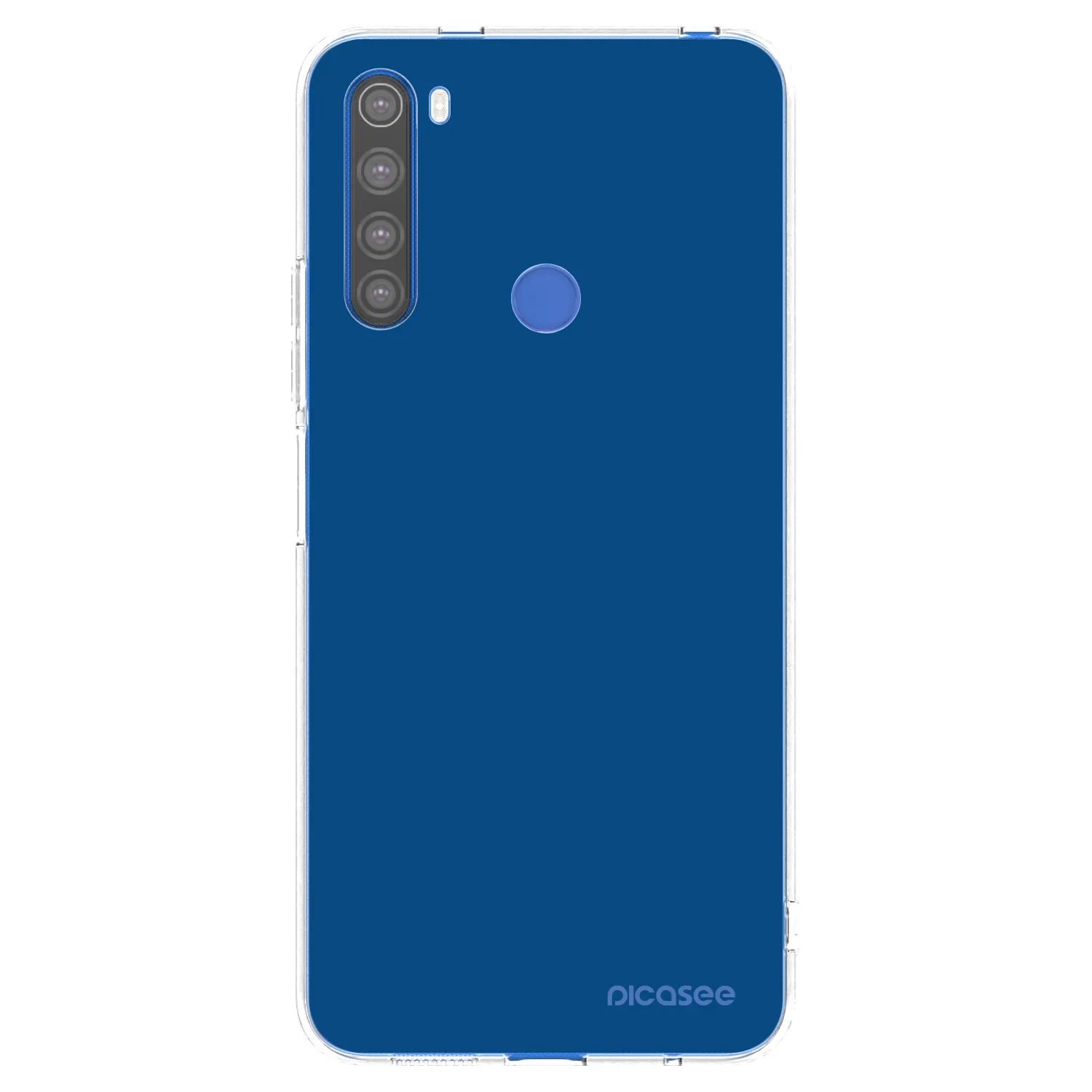 Picasee silikonska prozirna maskica za Xiaomi Redmi Note 8T - Navy Blue