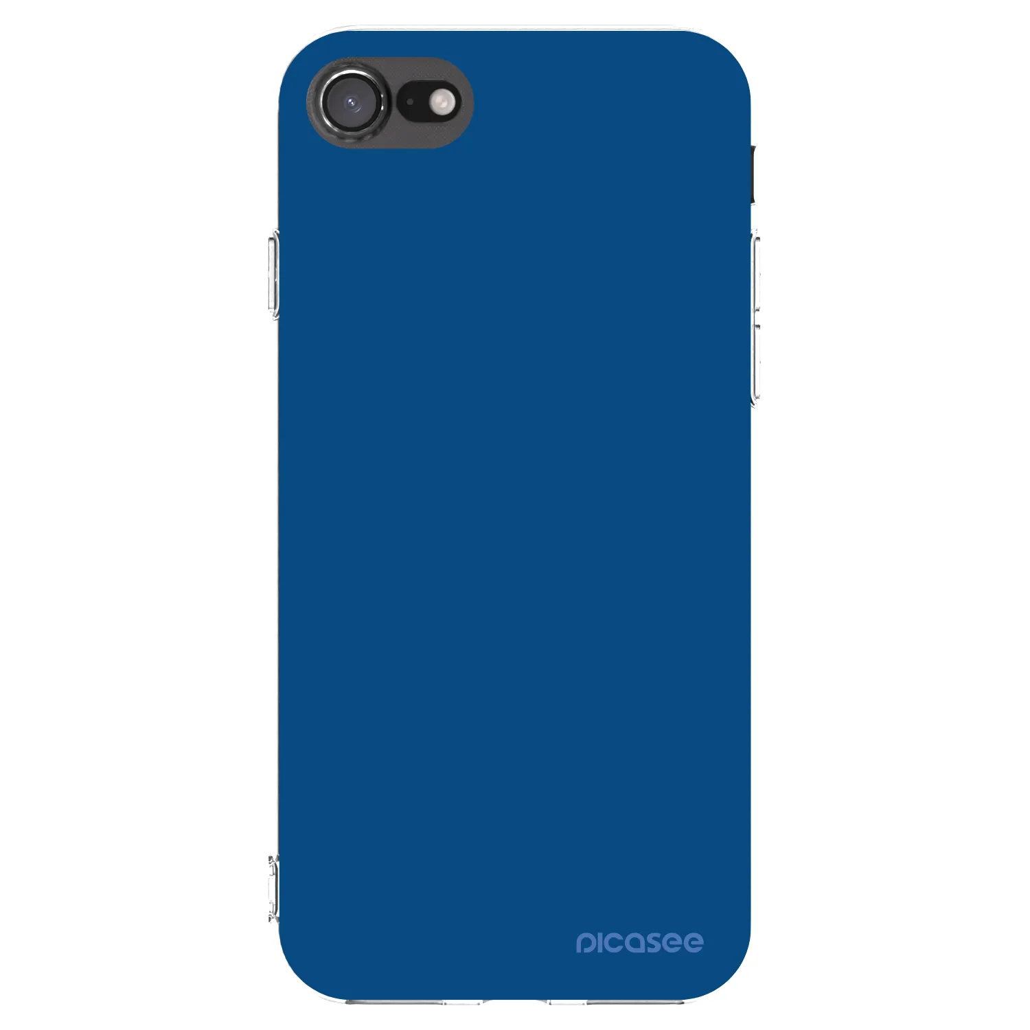 Picasee silikonska prozirna maskica za Apple iPhone SE 2020 - Navy Blue