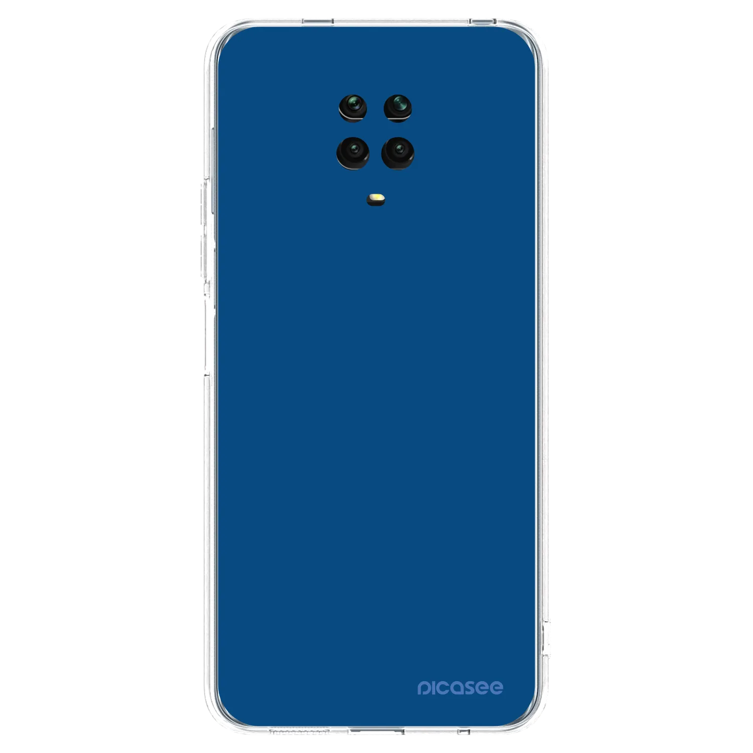 Picasee silikonska prozirna maskica za Xiaomi Redmi Note 9S - Navy Blue