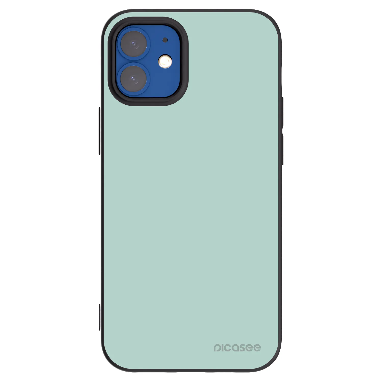 Picasee crna silikonska maskica za Apple iPhone 12 mini - Pastel Charm