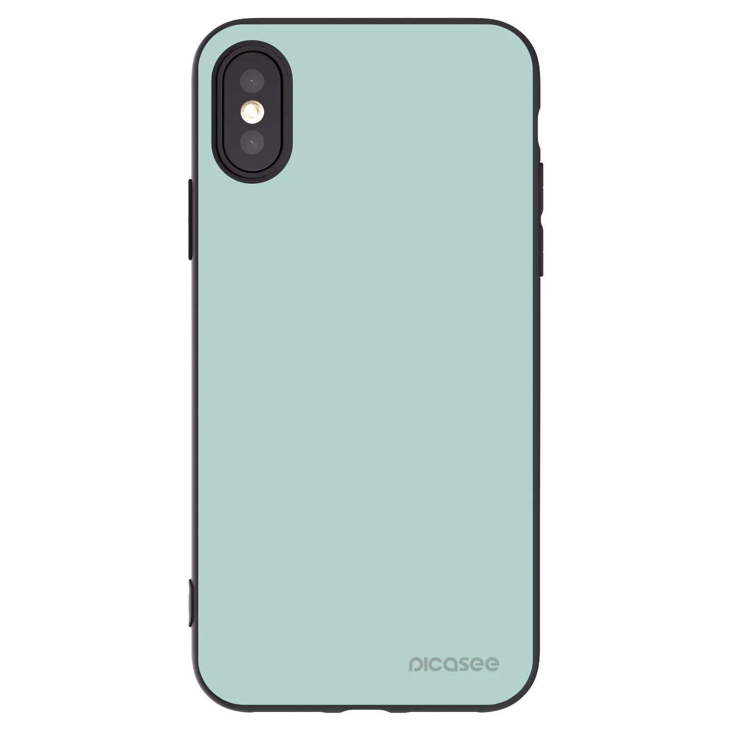 Picasee crna silikonska maskica za Apple iPhone X/XS - Pastel Charm