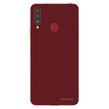 Picasee silikonska prozirna maskica za Samsung Galaxy A20s - Red Bliss
