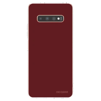 Picasee silikonska prozirna maskica za Samsung Galaxy S10 Plus G975 - Red Bliss