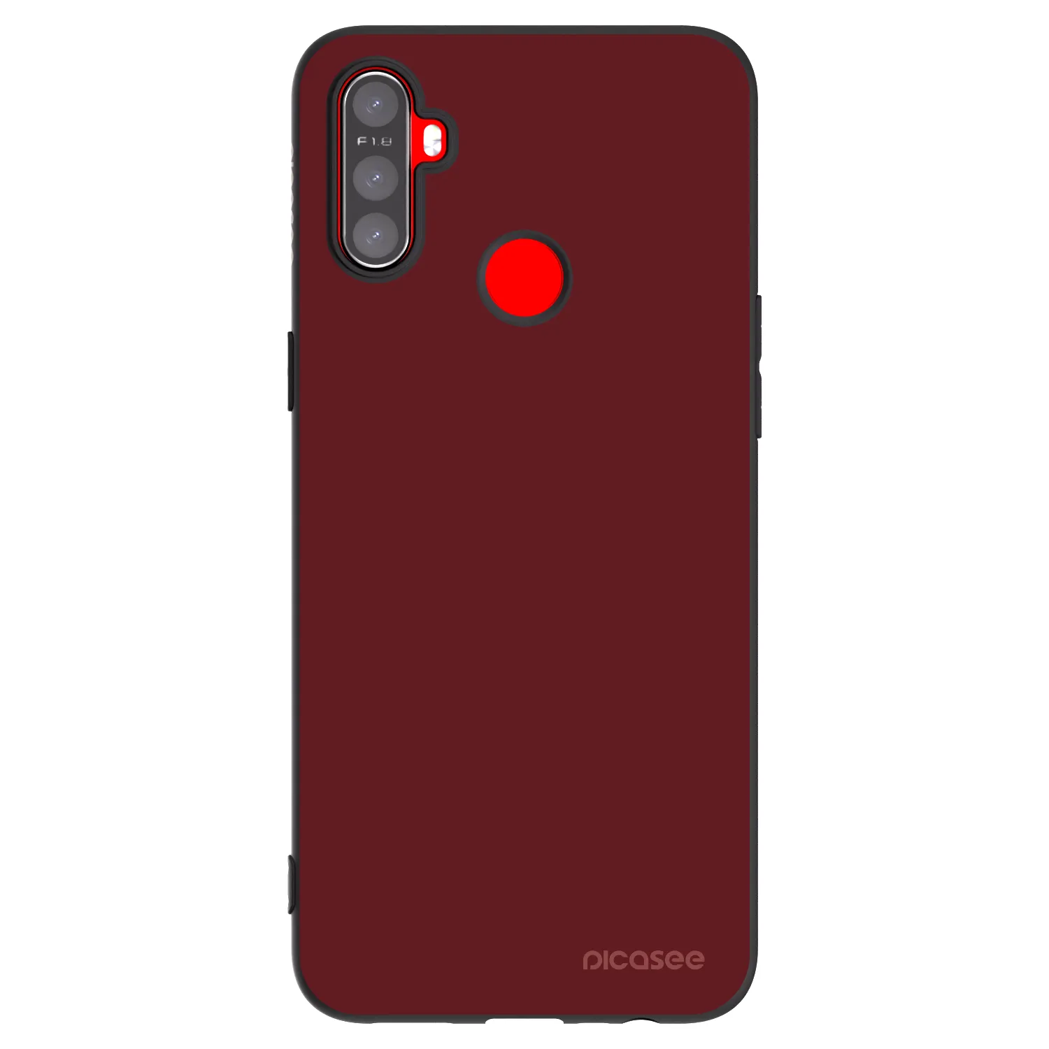 Picasee crna silikonska maskica za Realme C3 - Red Bliss