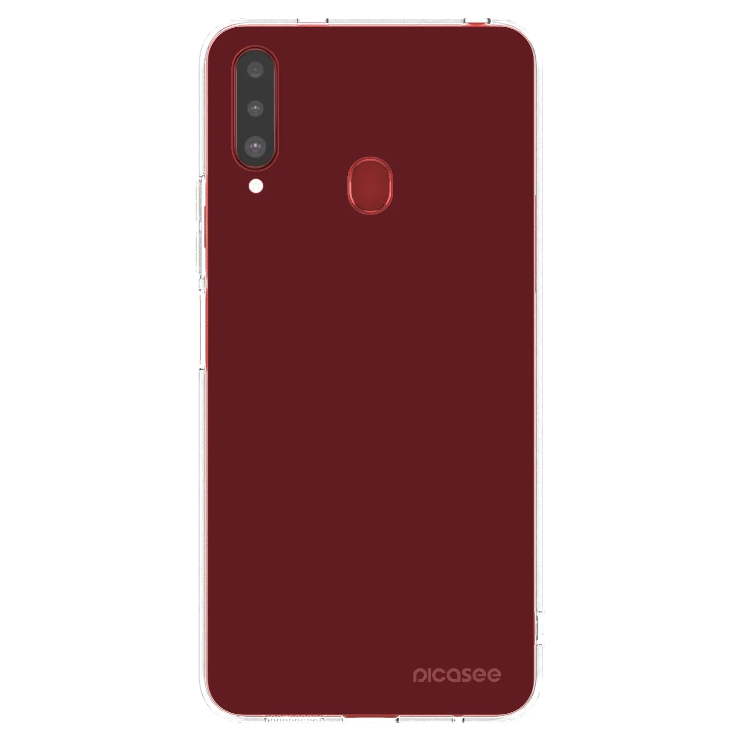 Picasee silikonska prozirna maskica za Samsung Galaxy A20s - Red Bliss