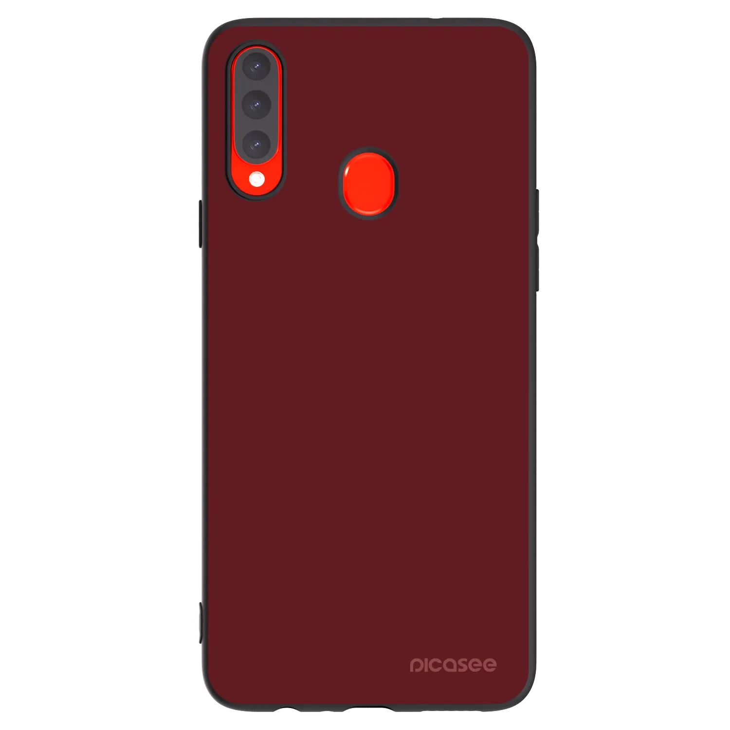 Picasee crna silikonska maskica za Samsung Galaxy A20s - Red Bliss