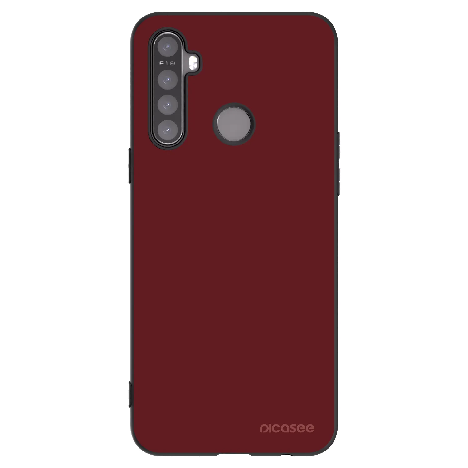 Picasee crna silikonska maskica za Realme 5 - Red Bliss