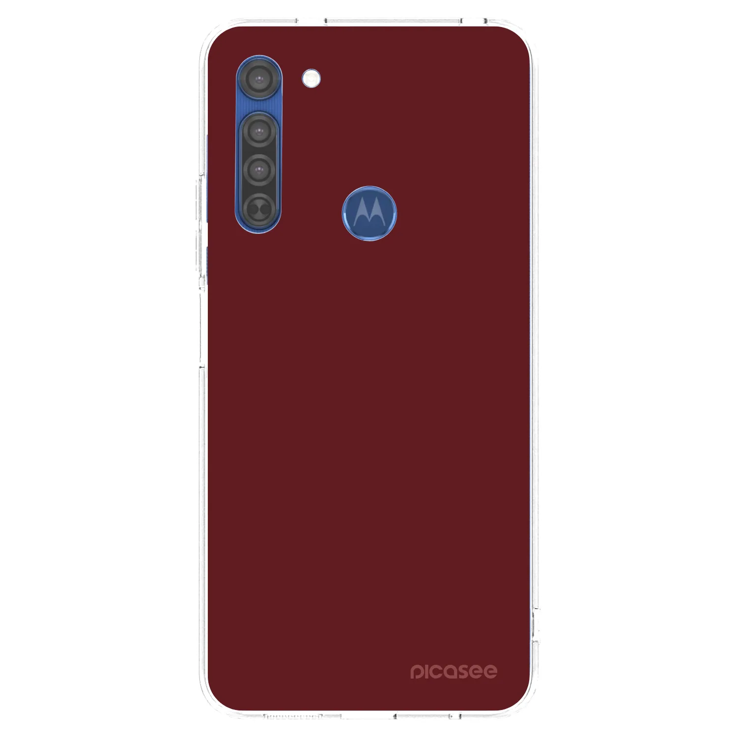 Picasee silikonska prozirna maskica za Motorola Moto G8 - Red Bliss