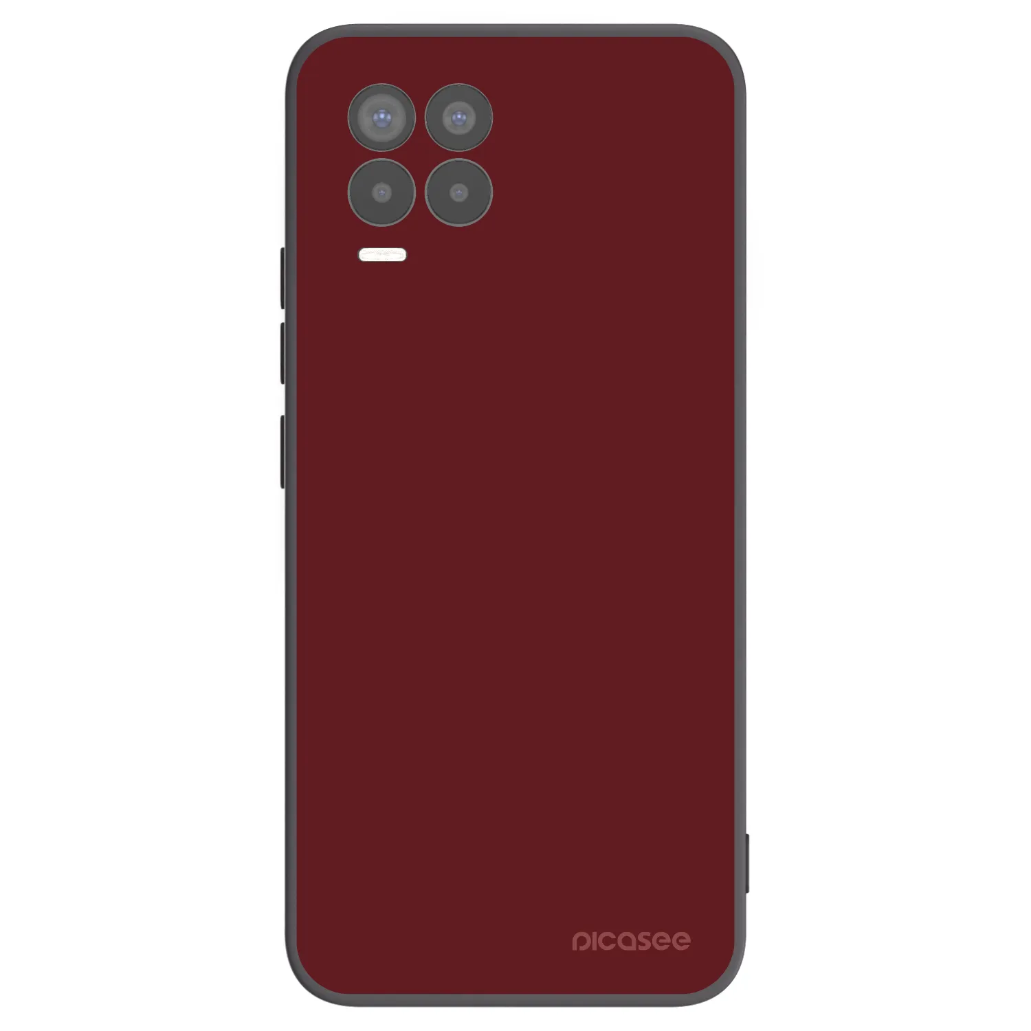 Picasee crna silikonska maskica za Realme 8 4G - Red Bliss