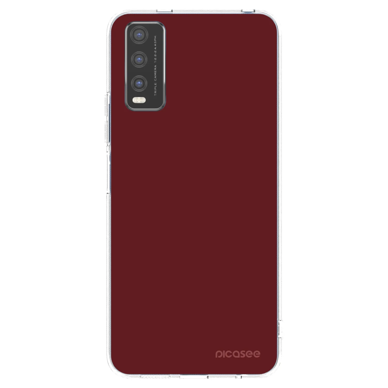 Picasee silikonska prozirna maskica za Vivo Y20s - Red Bliss