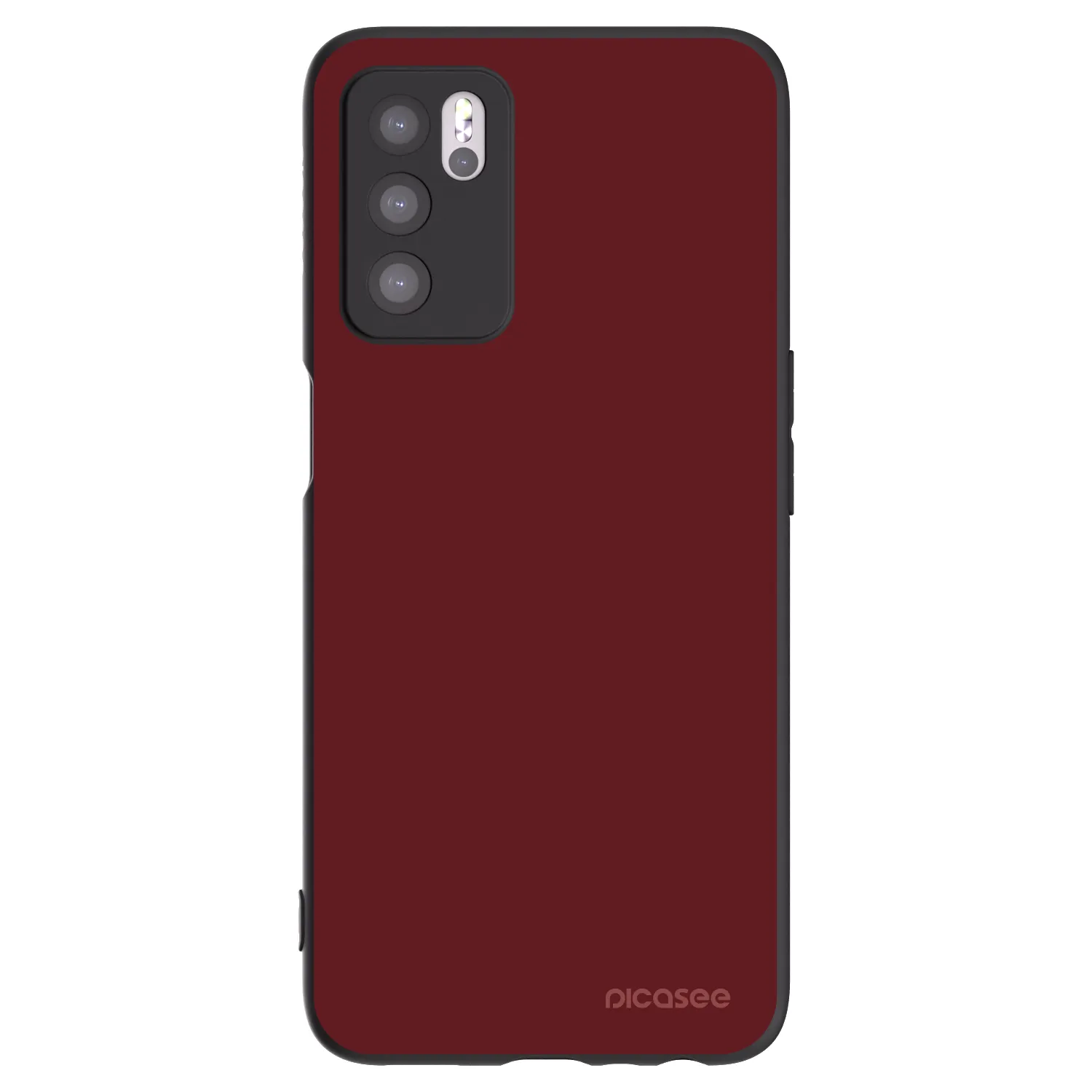 Picasee crna silikonska maskica za OPPO A16s - Red Bliss