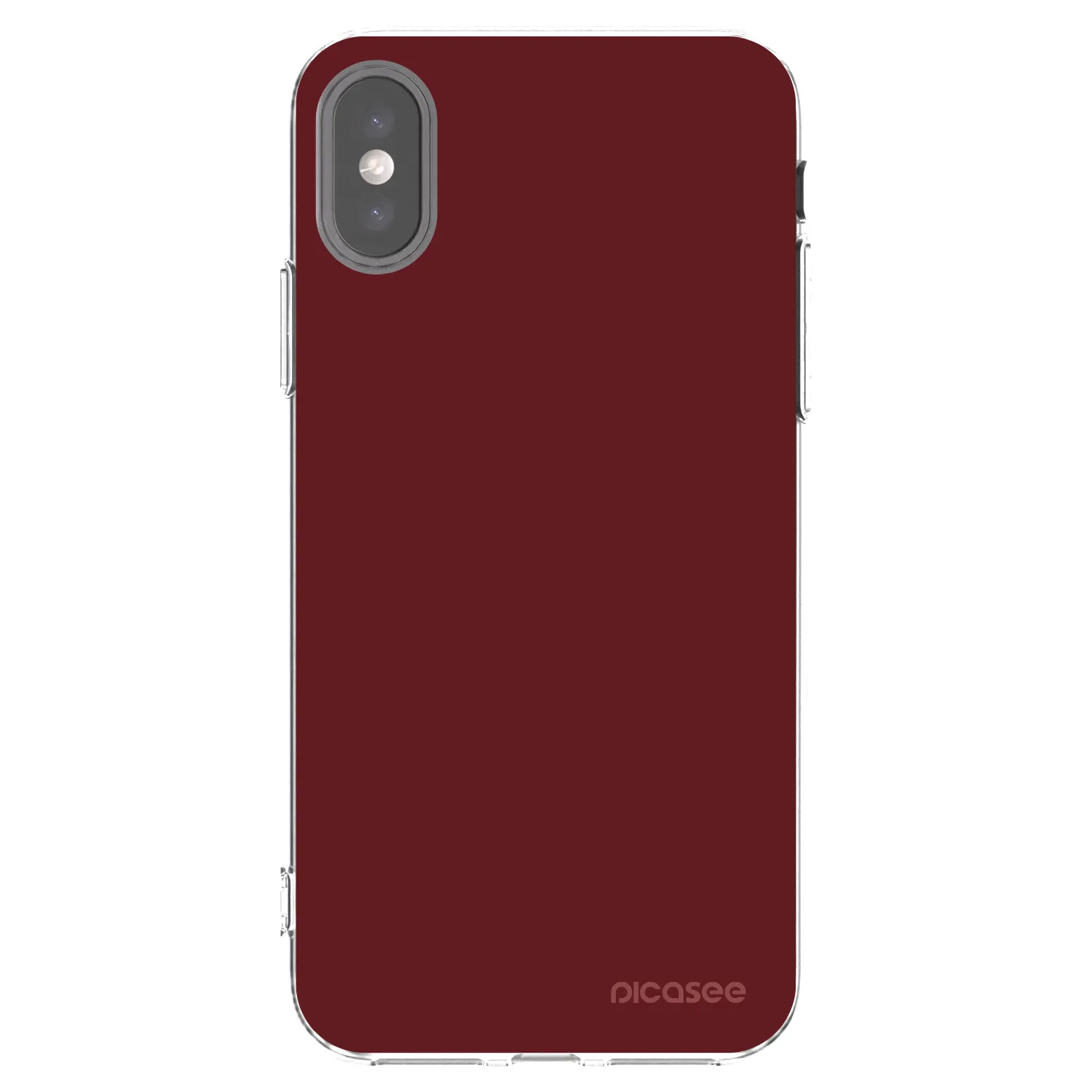 Picasee silikonska prozirna maskica za Apple iPhone X/XS - Red Bliss