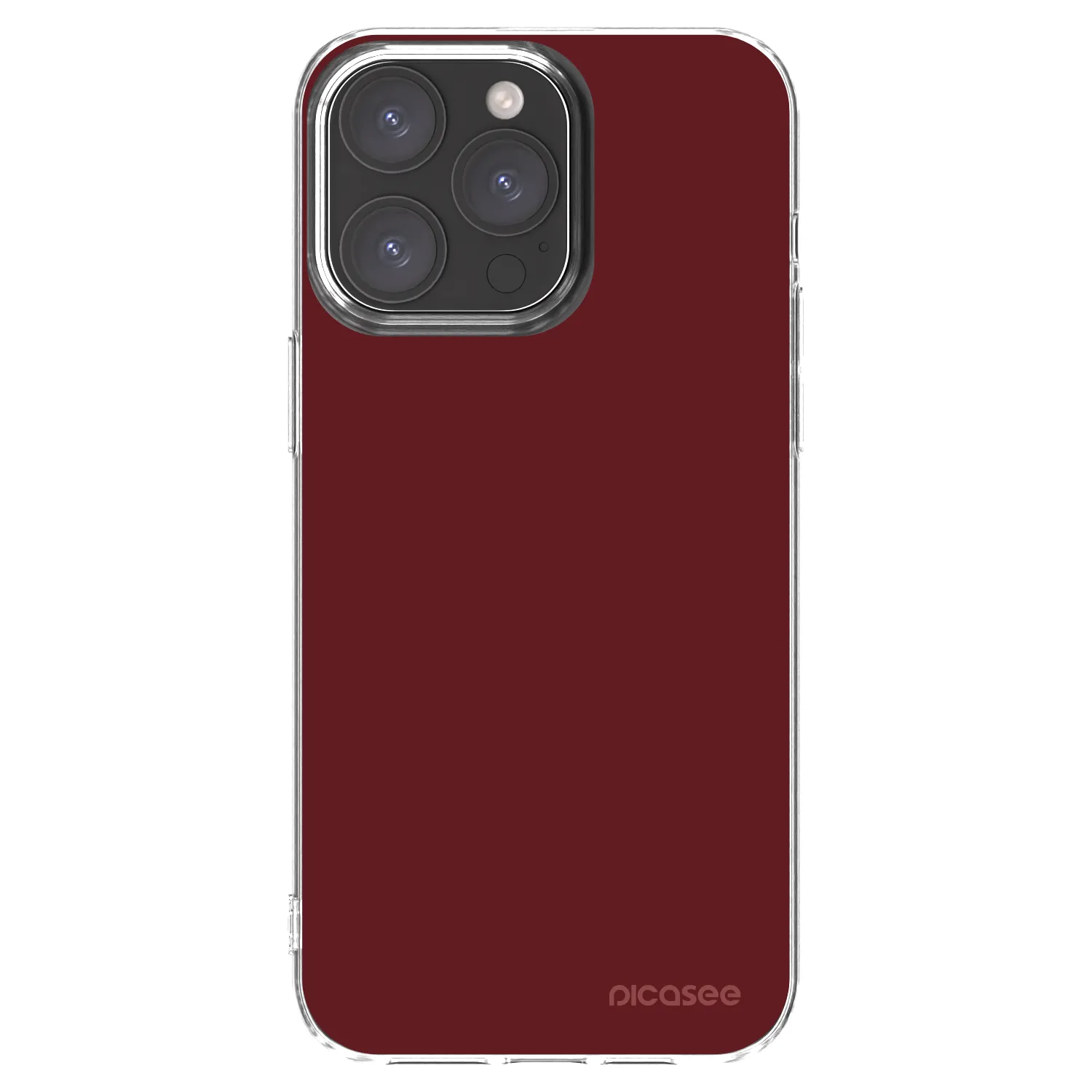 Picasee silikonska prozirna maskica za Apple iPhone 15 Pro Max - Red Bliss