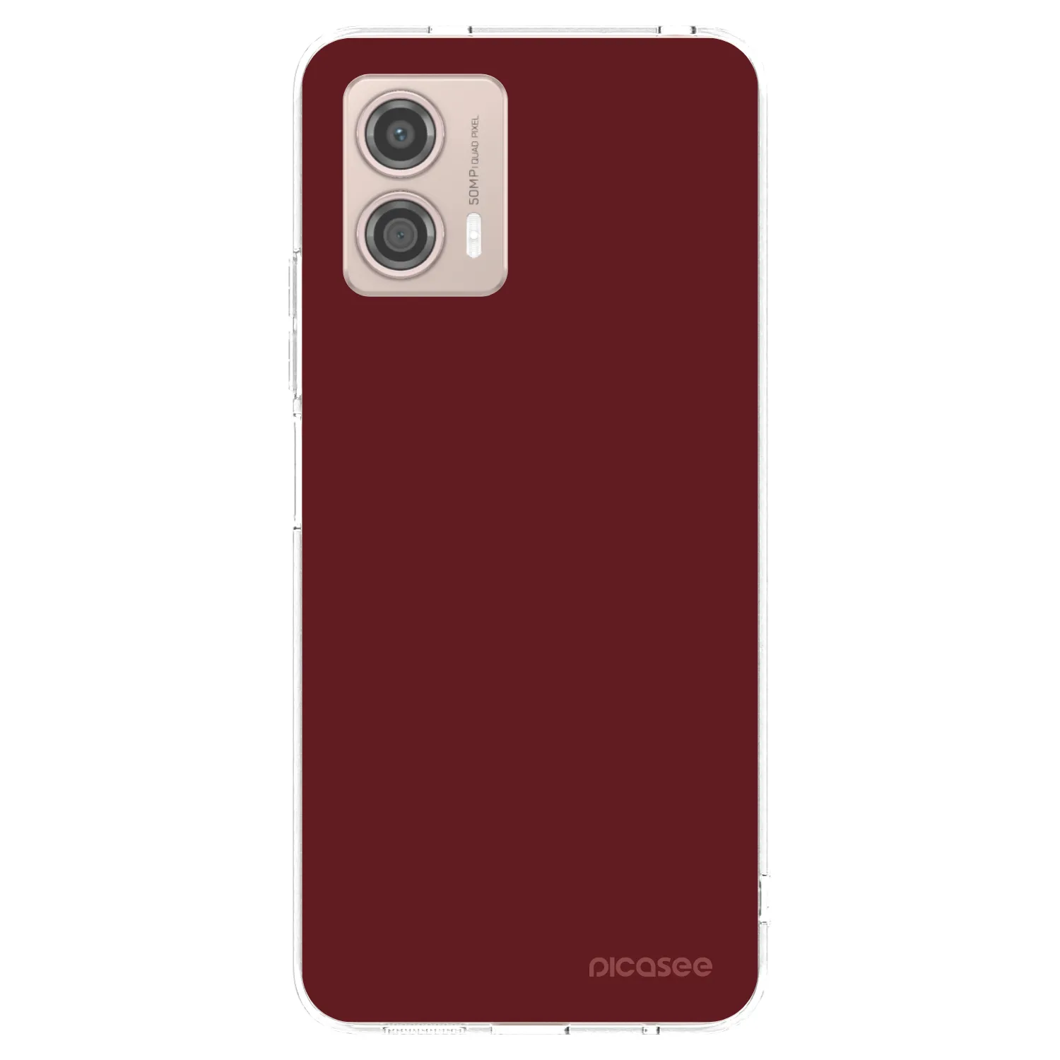 Picasee silikonska prozirna maskica za Motorola Moto G53 5G - Red Bliss