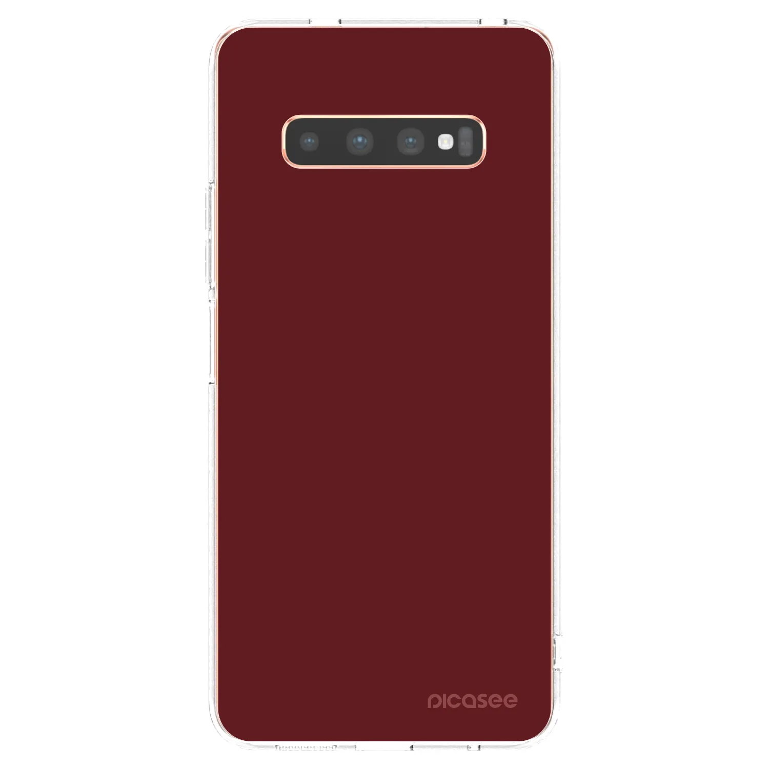Picasee silikonska prozirna maskica za Samsung Galaxy S10 Plus G975 - Red Bliss