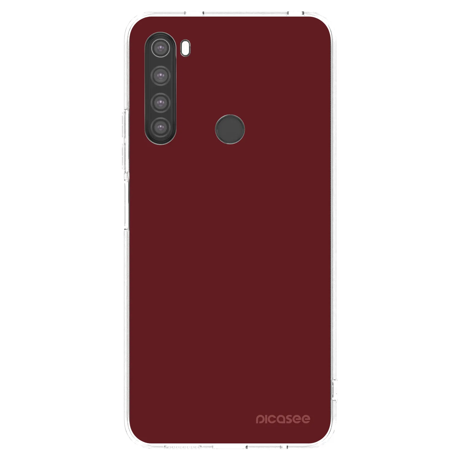 Picasee silikonska prozirna maskica za Xiaomi Redmi Note 8 - Red Bliss