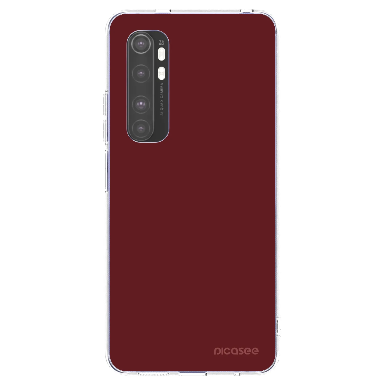 Picasee silikonska prozirna maskica za Xiaomi Mi Note 10 Lite - Red Bliss