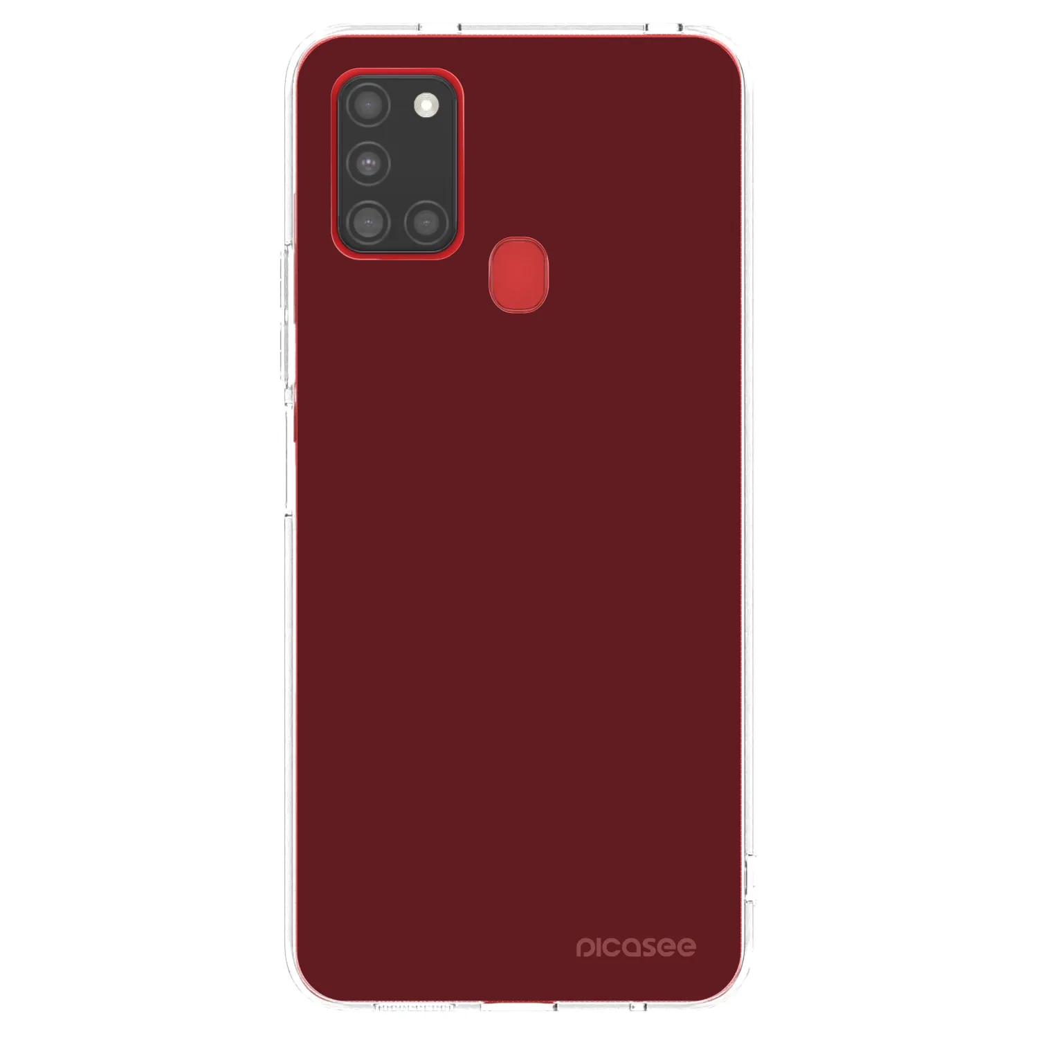Picasee silikonska prozirna maskica za Samsung Galaxy A21s - Red Bliss