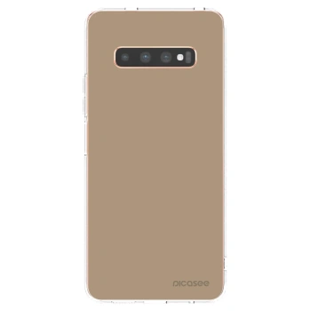 Picasee silikonska prozirna maskica za Samsung Galaxy S10 Plus G975 - Soft Sand