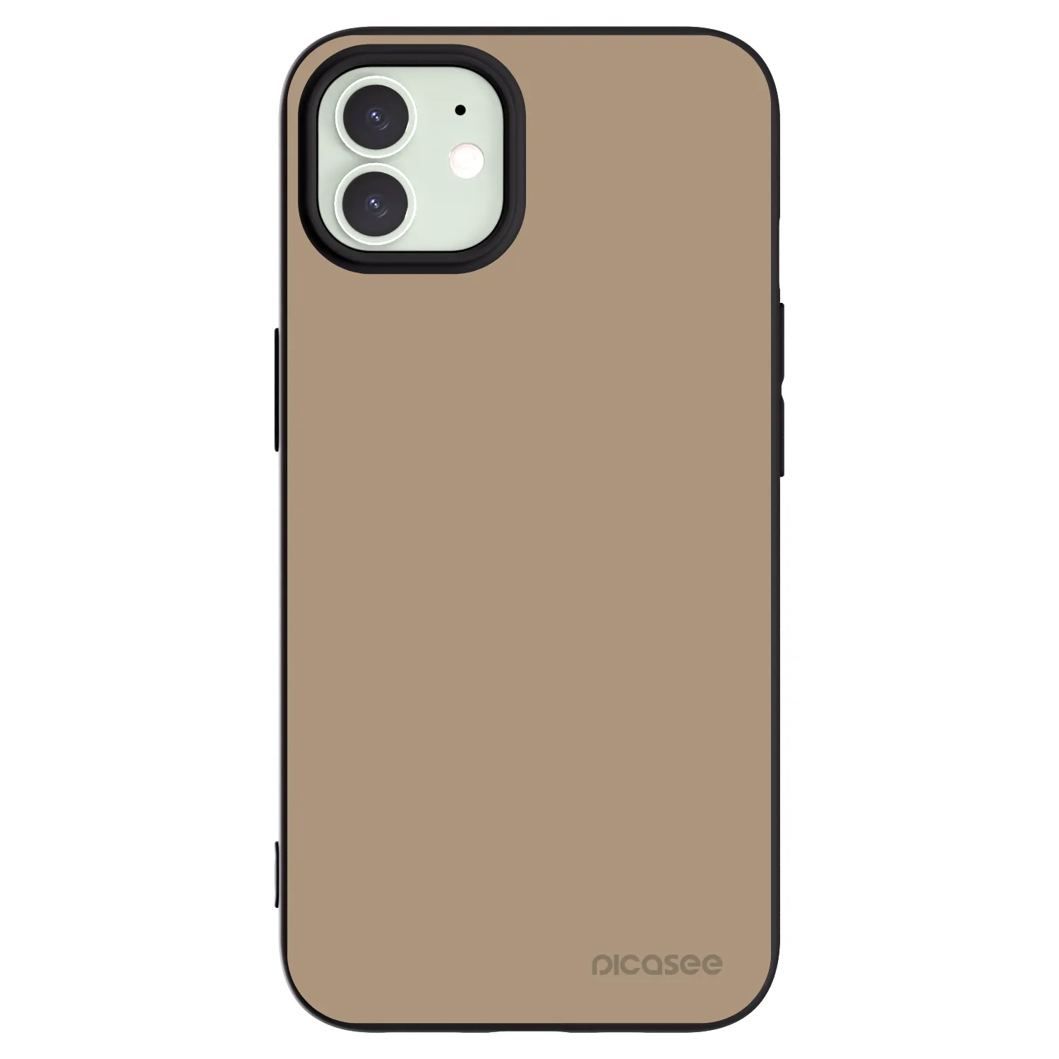 Picasee crna silikonska maskica za Apple iPhone 12 Pro - Soft Sand