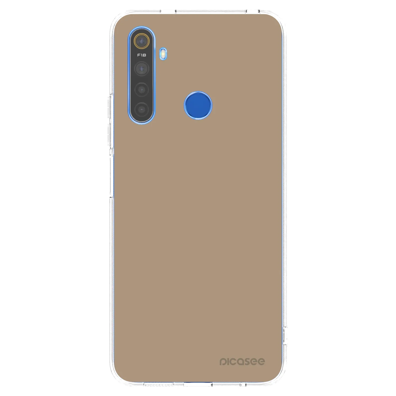 Picasee silikonska prozirna maskica za Realme 5 - Soft Sand