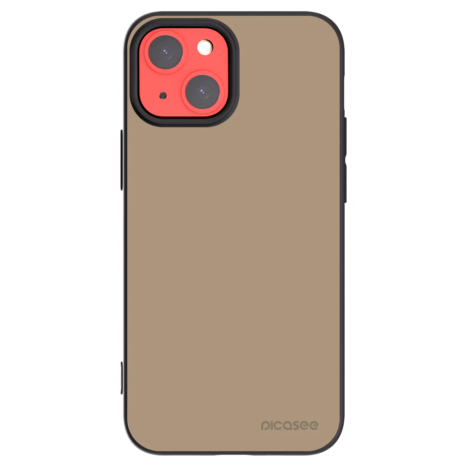 Picasee crna silikonska maskica za Apple iPhone 13 mini - Soft Sand