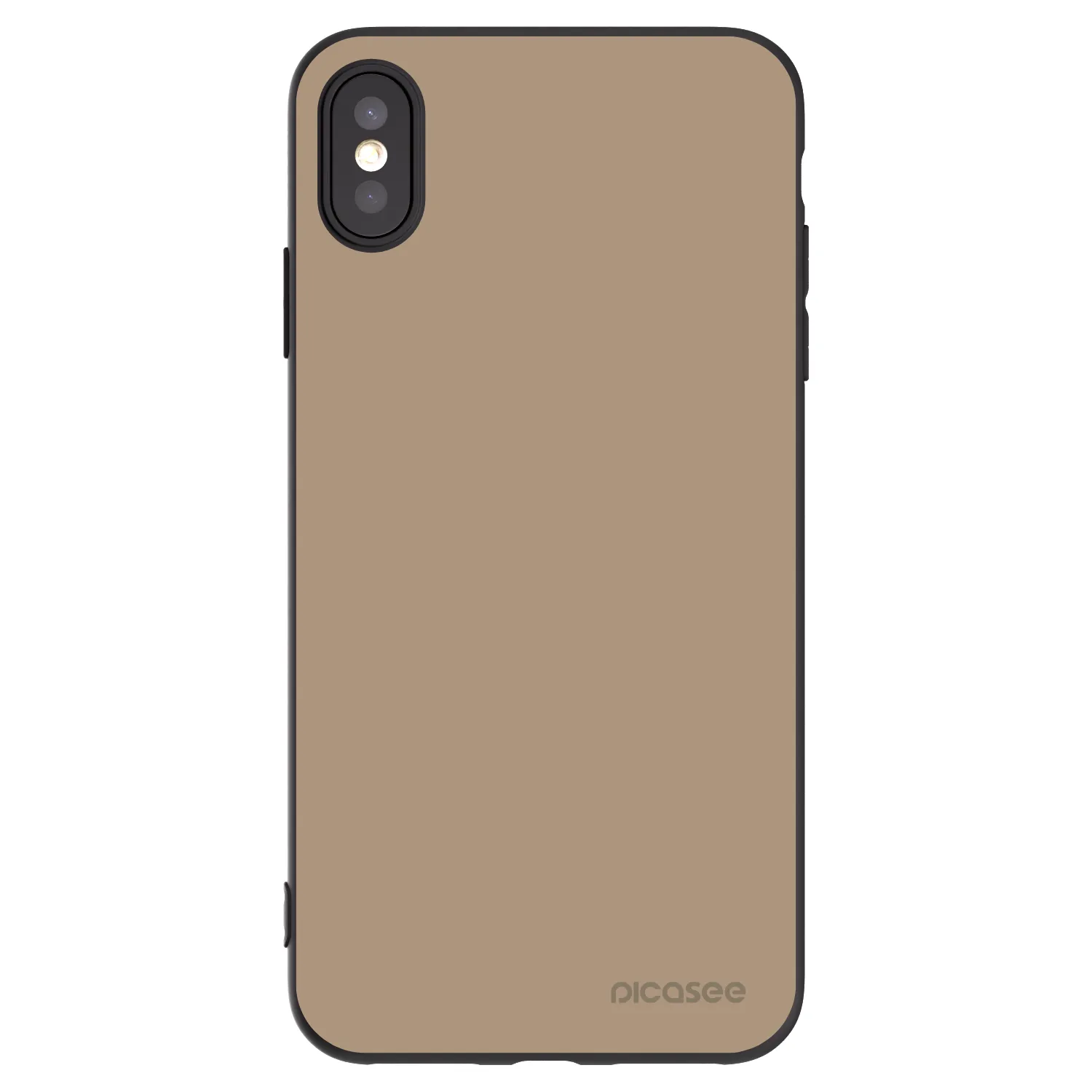 Picasee crna silikonska maskica za Apple iPhone XS Max - Soft Sand