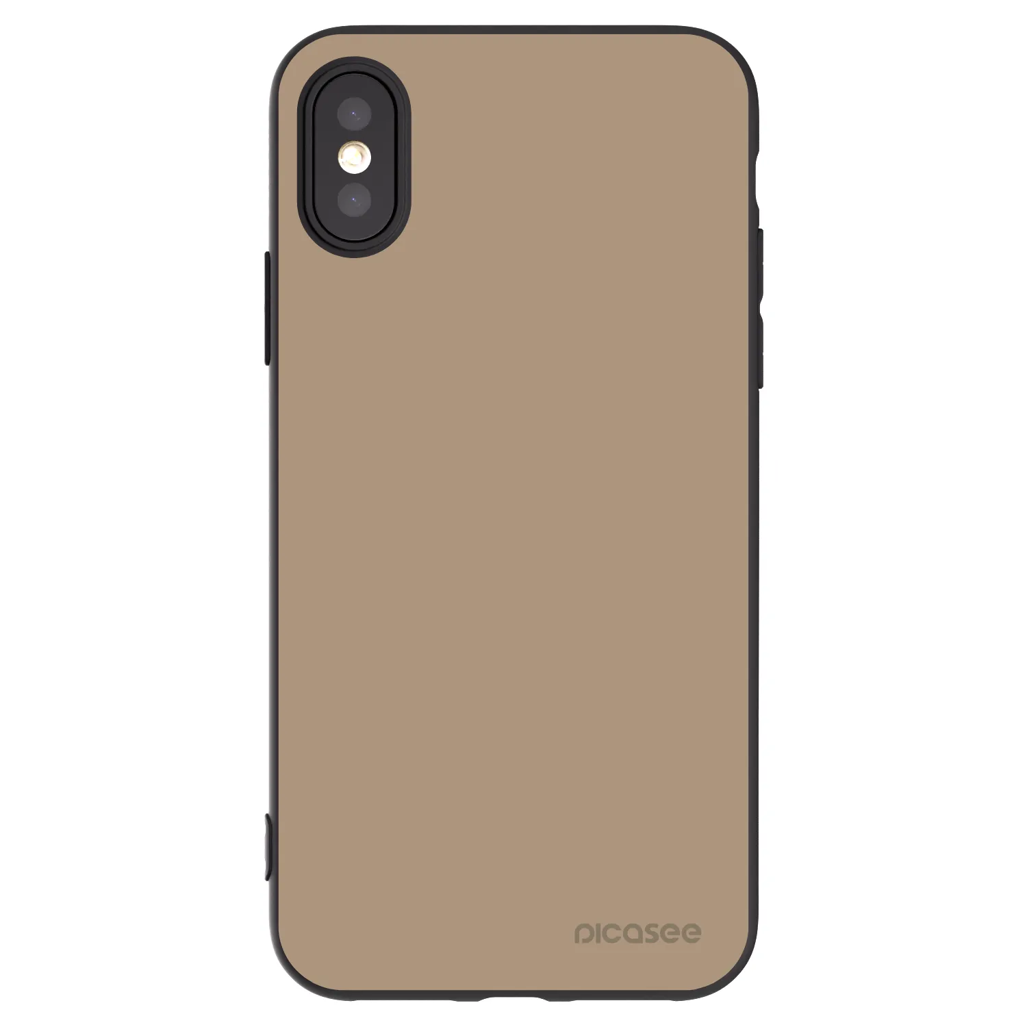 Picasee crna silikonska maskica za Apple iPhone X/XS - Soft Sand