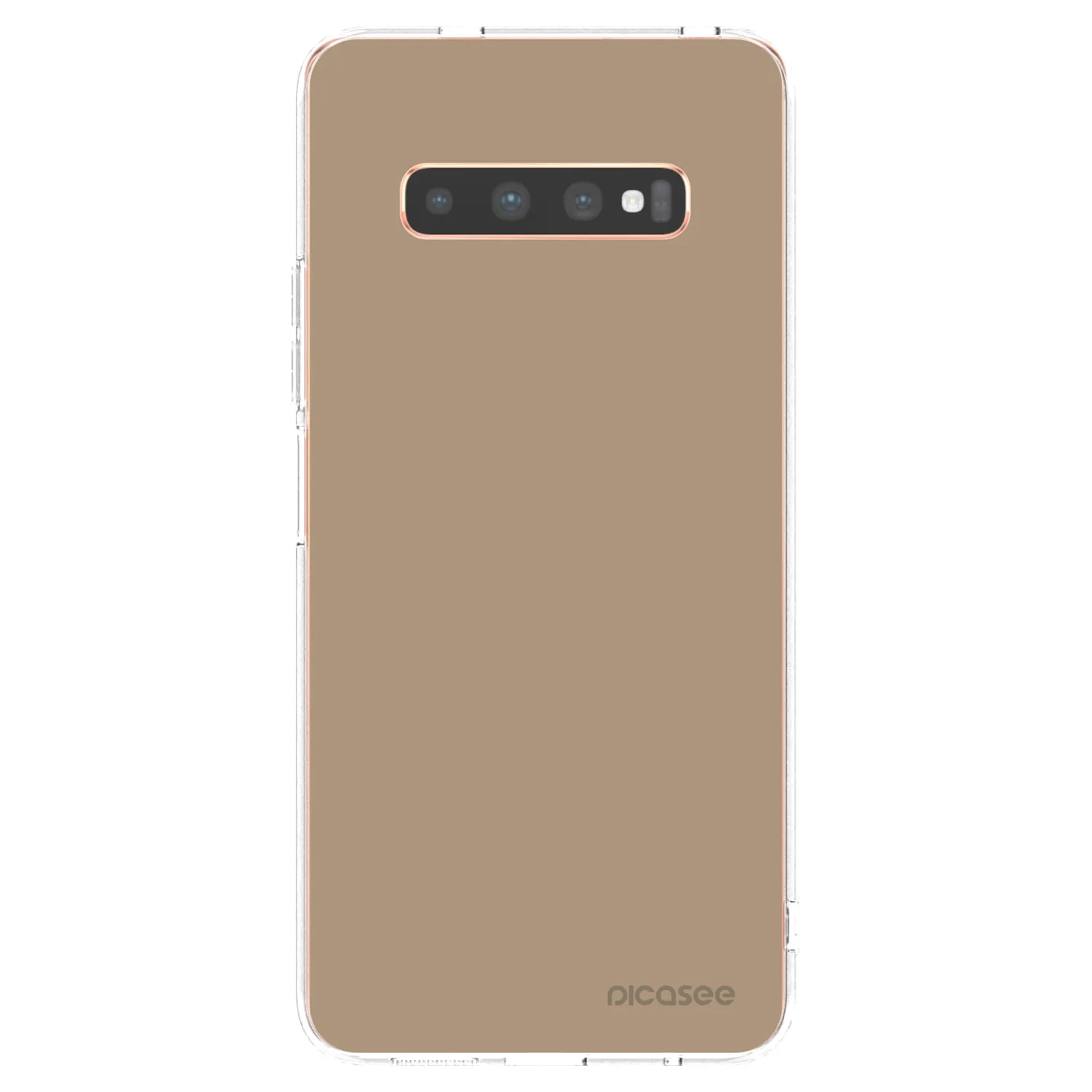 Picasee silikonska prozirna maskica za Samsung Galaxy S10 Plus G975 - Soft Sand
