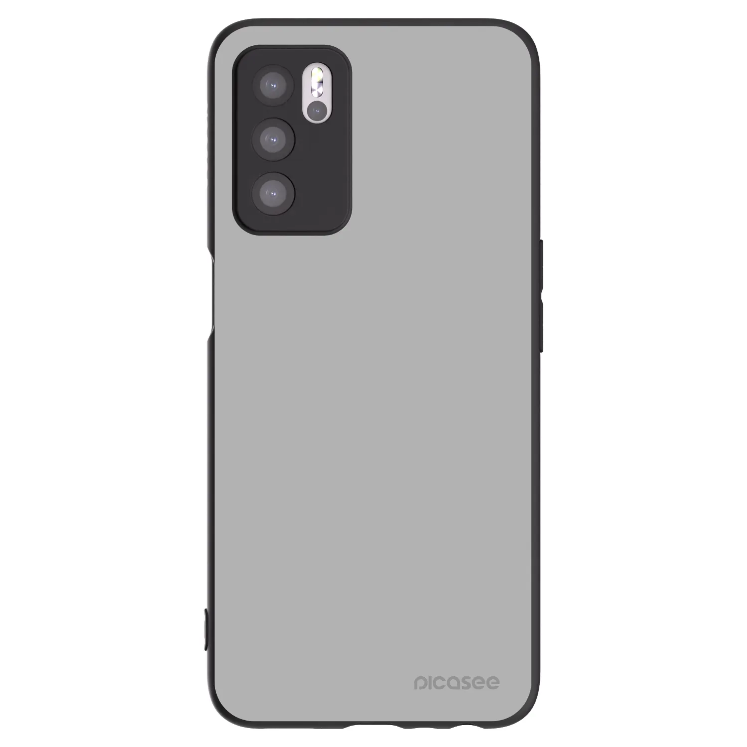 Picasee crna silikonska maskica za OPPO A16s - Stone