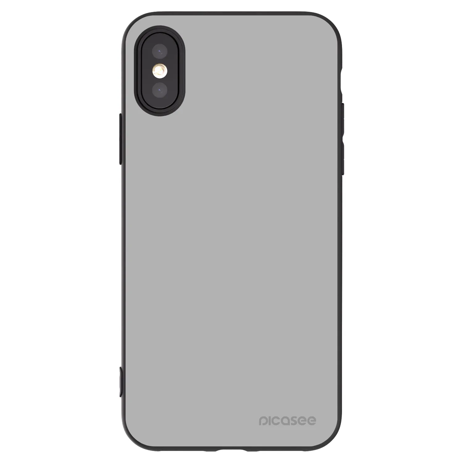 Picasee crna silikonska maskica za Apple iPhone X/XS - Stone