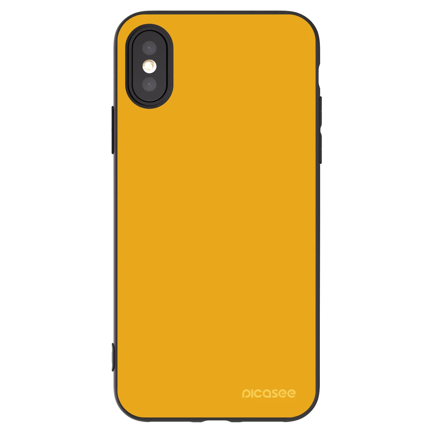 Picasee crna silikonska maskica za Apple iPhone X/XS - Sun