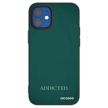 Picasee crna silikonska maskica za Apple iPhone 12 mini - Addicted